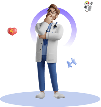doctor thinking something
